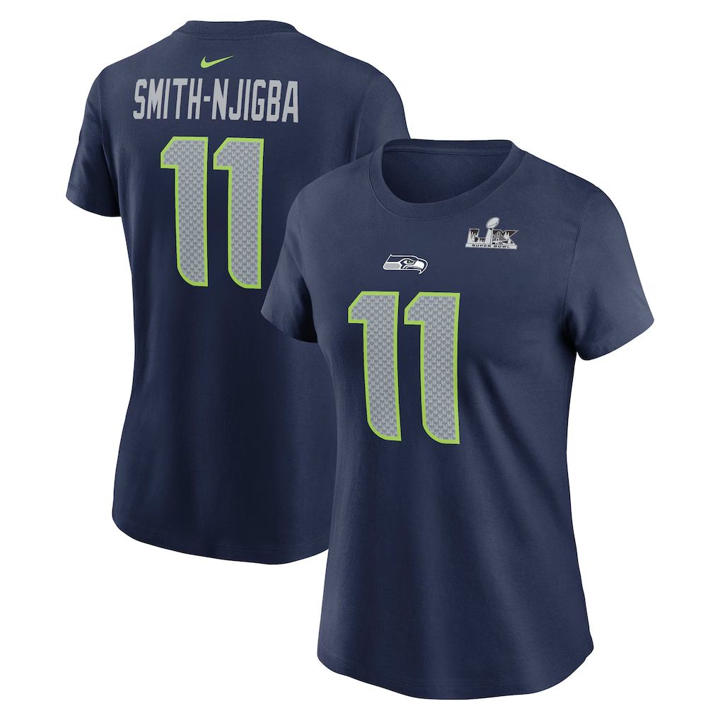 Men 2026 NFL Seattle Seahawks T-shirt blue 015